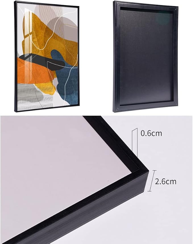 Framed Abstract Wall Art for Living Room,3-piece Set of Famous Paintings Posters Prints Minimalism Natural Fusion Bedroom Bathroom Office Wall Art Deco Large Size 24 "X 32" (24 "X 32")