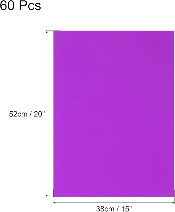 MECCANIXITY 60 Sheets Dark Purple Cardstock 20" x 15", 200gsm/75lb Thick Card Stock Printer Paper for Crafts, Invitations, Card Making, Scrapbooking, Drawing