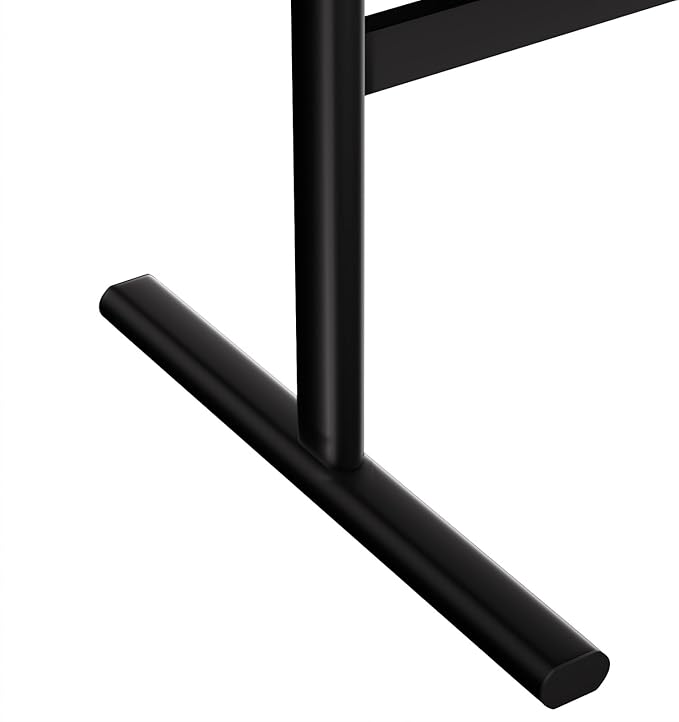 YOXIER Computer Desk, I-Shaped Office Desk, 39 Inch Small Computer Desk for Home Office, Bedroom Student Study Table, Writing Table with Table Cable Hole for Small Spaces 100cm