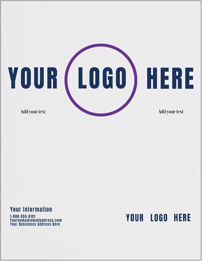LUXPaper Custom Printed 8.5" x 11" Classic Linen Paper | Customizable Letterhead | Personalized Logo & Text | Letter Size | Avon Brilliant White | 70lb. Text | 100 Qty