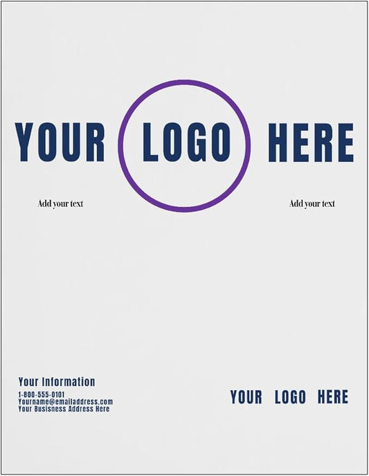 LUXPaper Custom Printed 8.5" x 11" Classic Linen Paper | Customizable Letterhead | Personalized Logo & Text | Letter Size | Avon Brilliant White | 70lb. Text | 100 Qty