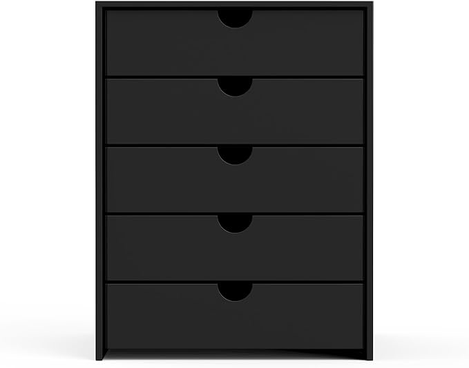 Modern Steel 5-Drawer File Cabinet For Desk, Document Storage Box, Office Desktop Filing Organizer, Drawer Organizer, desk caddy (Black)