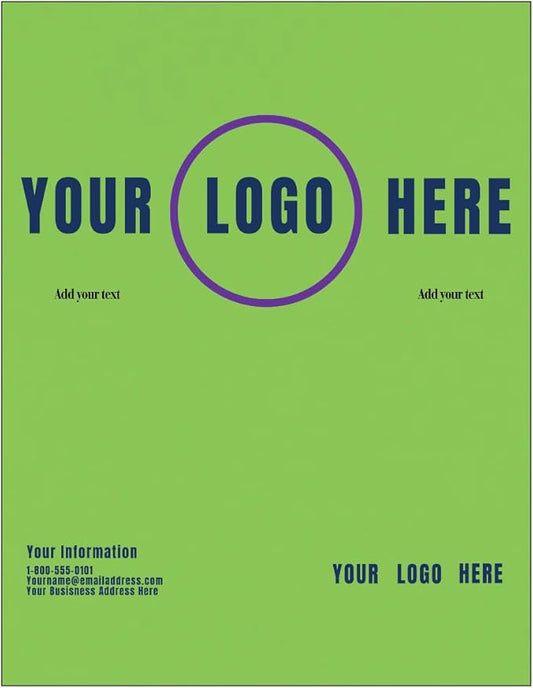 LUXPaper Custom Printed 8.5" x 11" Paper | Customizable Letterhead | Personalized Logo & Text | Letter Size | Limelight Green | 80lb. Text | 100 Qty