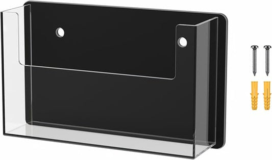 Marketing Holders Postcard Holder Holds 6" x 4" Materials Black Back Clear Single Pocket Index Greeting Cards Display Rack Includes Hanging Hardware Acrylic Owners Beach Boutiques Hotels