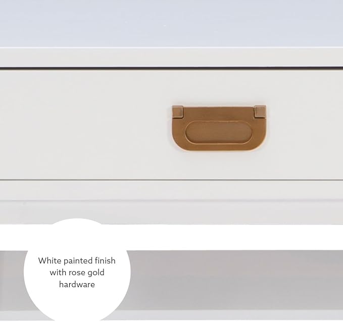 Linon Desk, White, 44"W x 20"D x 30"H