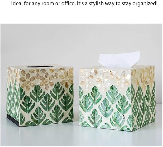 Stylish Tissue Box Toilet Paper Storage Box Shell Tissue Box and Modern Desktop Decoration for Bathroom Vanity Countertop Office Desk Gift Modern Tissue Box (Color : Multi-Colored, Size : Multi-Colo