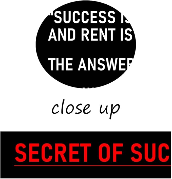 Inspirational Canvas Wall Art Secret of Success Motivational Poster Inspiring Prints Artwork for Living Room Office Modern Home Decor Painting Pictures Stretched and Framed [18''Wx 24''H]