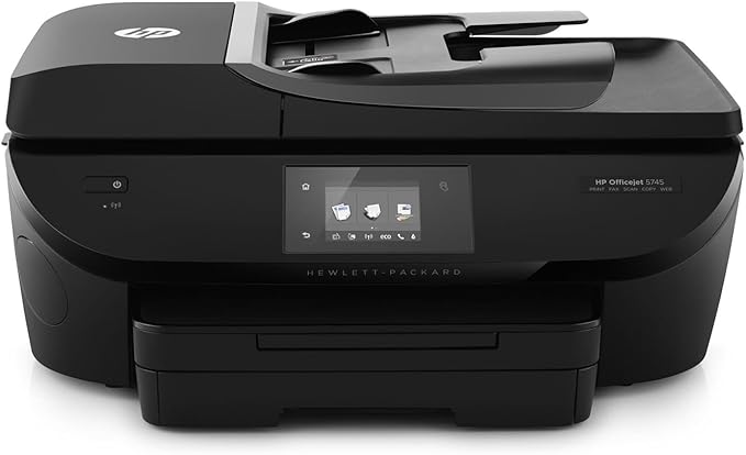 HP Officejet 5745 Wireless All-in-One Printer Inkjet Printer, Print, Scan, Copy, Fax, Duplex Printing, Best-for-Home Office (B9S80A_I) (Renewed)