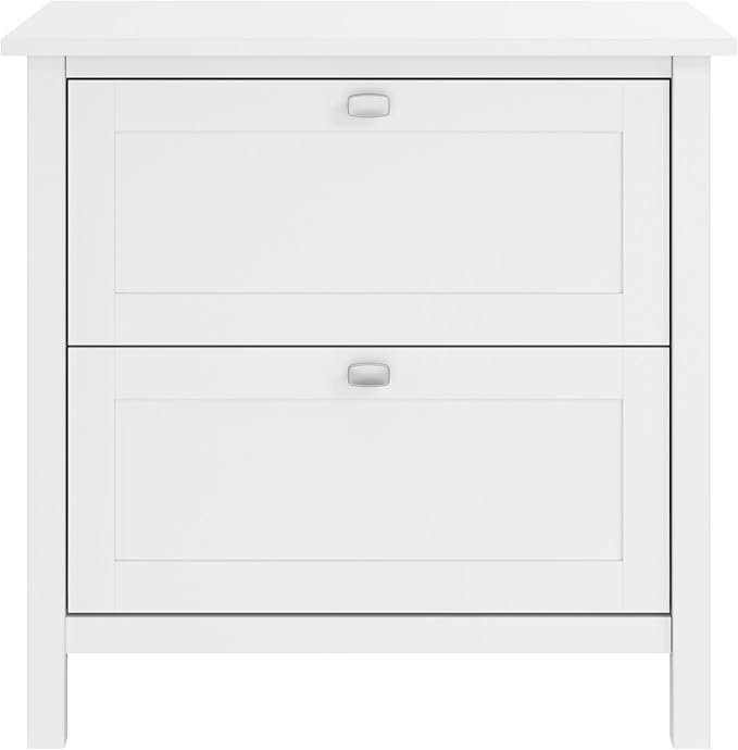 Bush Home Broadview 2 Drawer Lateral File Cabinet in Pure White