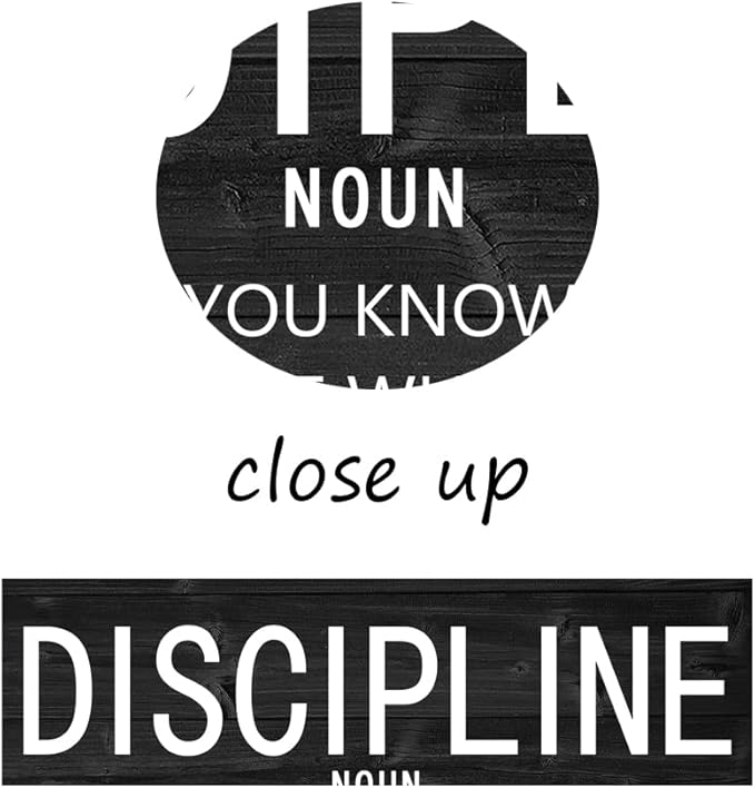 Motivational Inspirational Wall Art Discipline Leadership Perseverance Positive Inspirational Poster Canvas Painting Wall Art Framed Artwork Prints Picture for Living Room Office Gym [30''Wx 40''H]