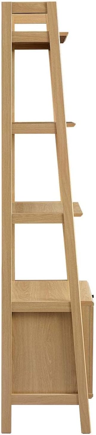 Modway 21" Bookshelf Display Case in Oak
