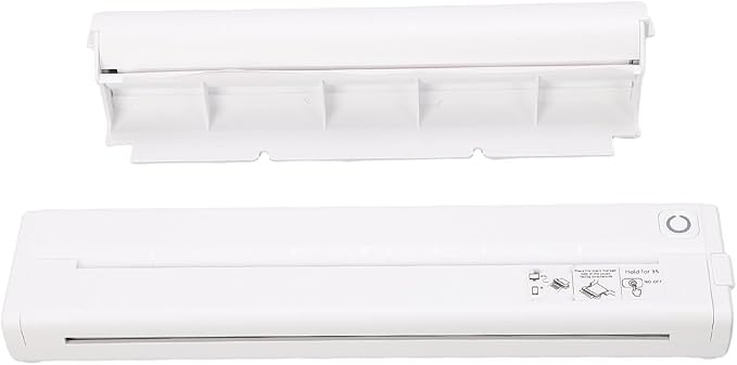 Portable Inkless Printer, Wireless Thermal Printer, Support 8.5x11in Letter 2 to 8.5in Width Thermal Paper, High Resolution, 160 Sheets per Charge for Office School Home (White)