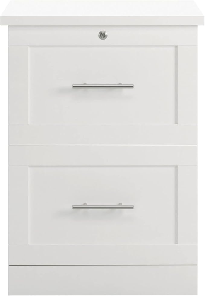 Realspace 17"D Vertical 2-Drawer File Cabinet, White