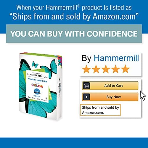 Hammermill Printer Paper, Premium Laser Print 28 lb, 11 x 17-98 Bright, Made in the USA, 125526R - 1 Ream (500 Sheets)
