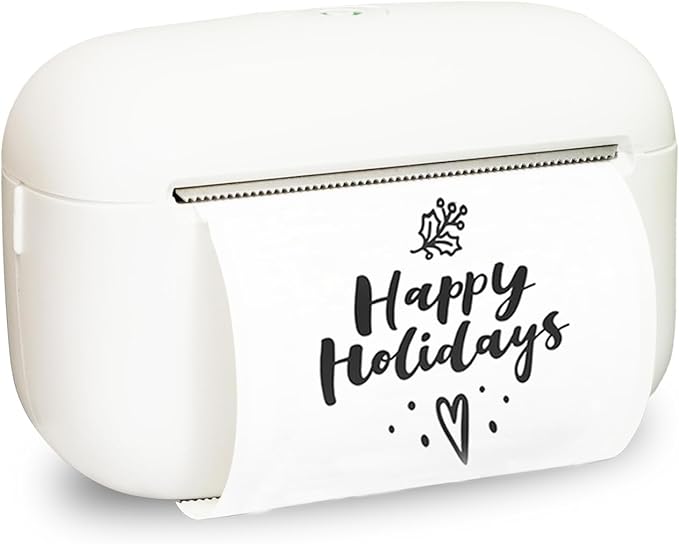 Label Maker Machine with Tape: Bluetooth Sticker Printer Supports Printing Multiple Labels, Versatile App with Fonts and Icons for Home, Kitchen, School, Office Organization, White