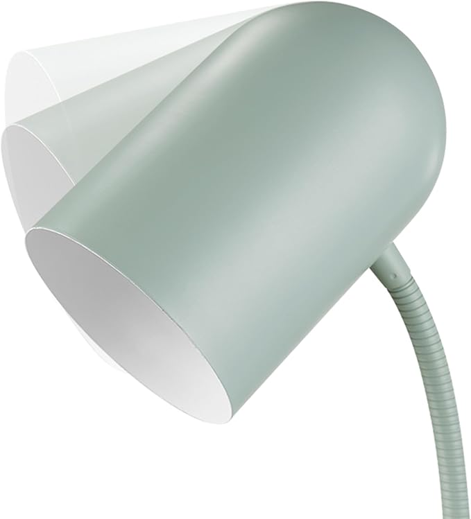 GLOBE Electric 52302 Carter 15" Clip-Arm Desk Lamp, Matte Teal, Adjustable Gooseneck Arm, in-Line On Off Switch (Pack of 2)