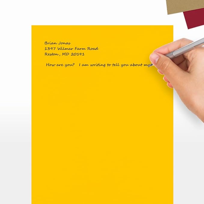 LUXPaper 8.5" x 11" Paper | Letter Size | Sunflower Yellow | 80lb. Text | 1,000 Qty