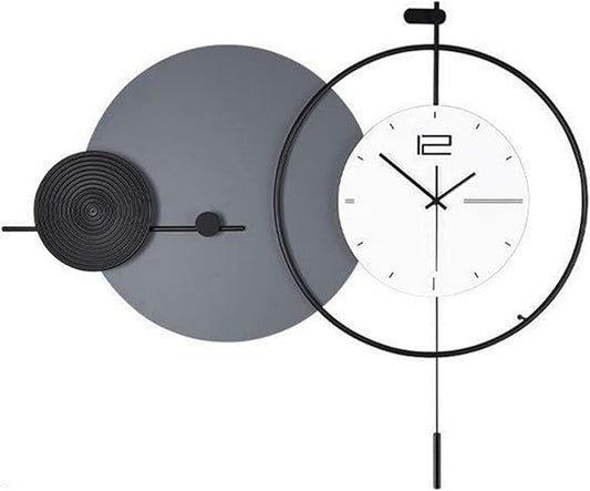 Wall Clock Modern Art Large Wall Clock, Decorative Metal Elk Silent Non Ticking Wall Clocks Modern Clock for Living Room Bedroom Study Office Wall Decor Clock 95cm ()