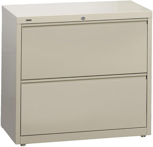 Lorell 60438 Lateral File, 2-Drawer, 42-Inch x18-5/8-Inch x28-1/8-Inch, Putty