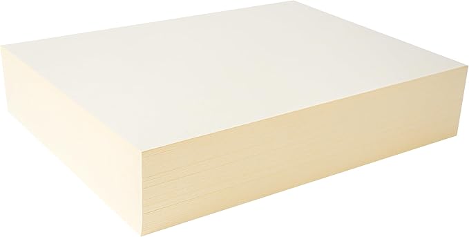 75% Cotton 25% Linen Business Paper, 500 Sheets 8.5"x11" Resume Ivory, 85gsm Won't Get Wet (Low Starch)