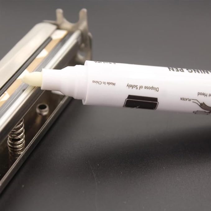 SagaSave Pack of 12 Thermal Printer Cleaning Pen Universal Thermal Printer Unclog Pens White Printhead Cleaner for Thermal Ticket Printers, Thermal Barcode Printers