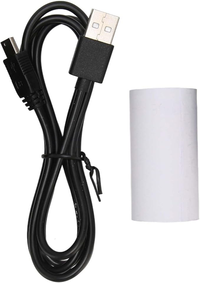 Thermal Printer 100 ‑ 240V 58mm BT4.0 90mm / s 100km TPH 203DPI Receipt Printer Thermal Label Printer USB Interface Shipping Label Printer for Office Logistics (US Plug)