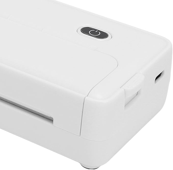 ZJchao Portable A4 Thermal Printer Inkless Mobile Printer for Home and Office (White)