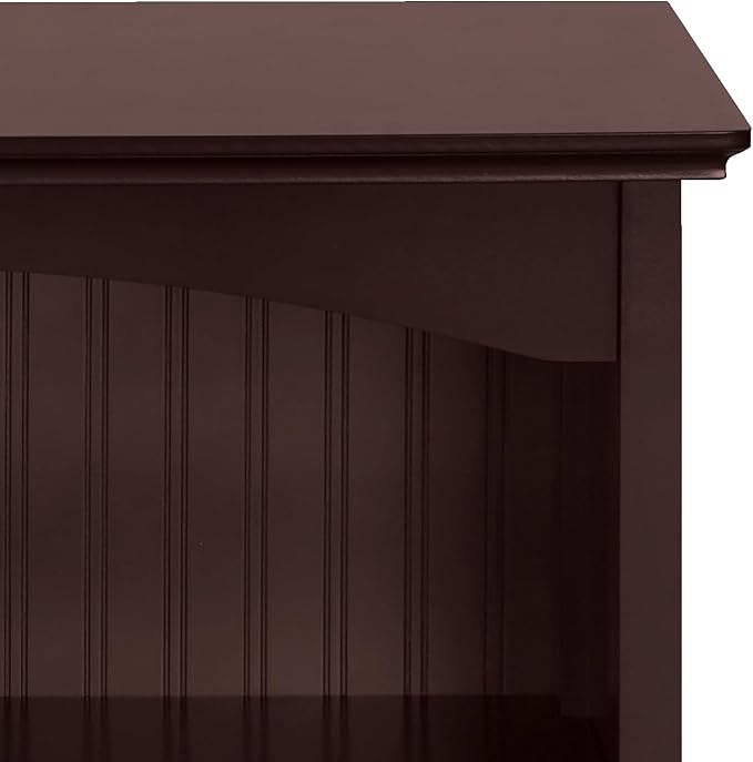 eHemco 3 Tier Bookcase with 2 Arched Supports, 40 Inches, Cherry