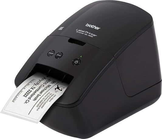 Brother QL-600 Economic Desktop Label Printer for Office and Home - Wired USB Connectivity - up to 44 Labels per Minute, 300 x 600 dpi, Up to 2.4" Wide, Automatic Tape Cutter, Tillsiy Printer Cable