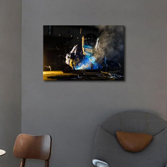 Canvas Wall Art Decor Machine Tools Canvas Prints Wall Art Machine Welding Paintings for Wall Decorations Canvas Frame Art Picures Artwork for Home Walls Poster & Prints, 12" x18"