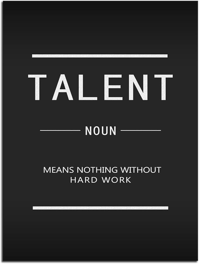 Motivational Entrepreneur Proverbs Talent Noun Inspirational Canvas Wall Art Painting Poster Home Decor Print Artwork Living Room Office Stretch Frame Ready to Hang[30″W X 40″H]