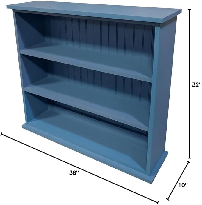 Sawdust City Solid Wood Hall Bookcase (Solid Williamsburg Blue)
