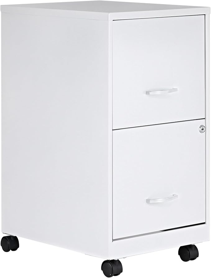 Lorell LYS SOHO File/File Mobile File Cabinet, White