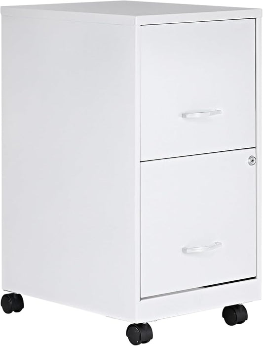 Lorell LYS SOHO File/File Mobile File Cabinet, White