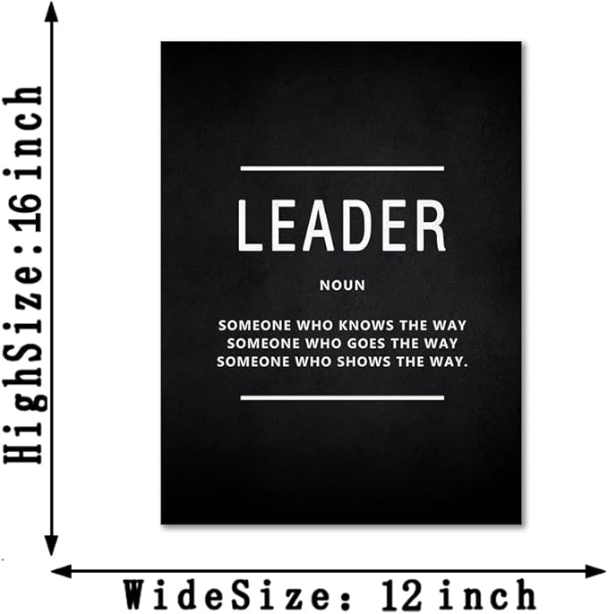 Yatsen Bridge Motivational Wall Art - Inspirational Leadership & Entrepreneur Quotes Canvas Prints for Living Room Office Wall Decor, Framed 28" W x 44" H