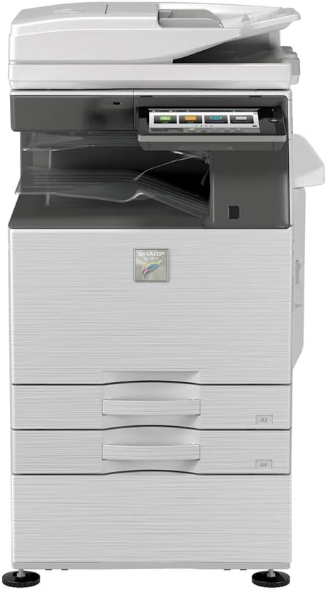Sharp MX-3070N Tabloid-size Color Laser Multifunction Printer - 30ppm, Copy, Print, Scan, Auto Duplex, Network-Ready, Wireless, 2 x 550 Sheets Paper Drawers, Center Exit Tray, Stand