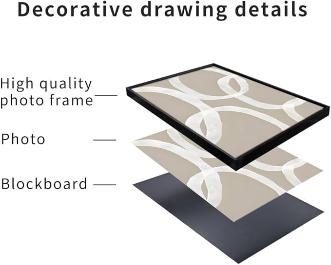 Wall Art Framed Canvas Print Set Paint Strokes Abstract Shapes Illustrations Minimalism Bohemian Black White Grey Modern Style Art Decor 24 "X 32" X 3 Panels Aesthetic Living Room Bedroom Office