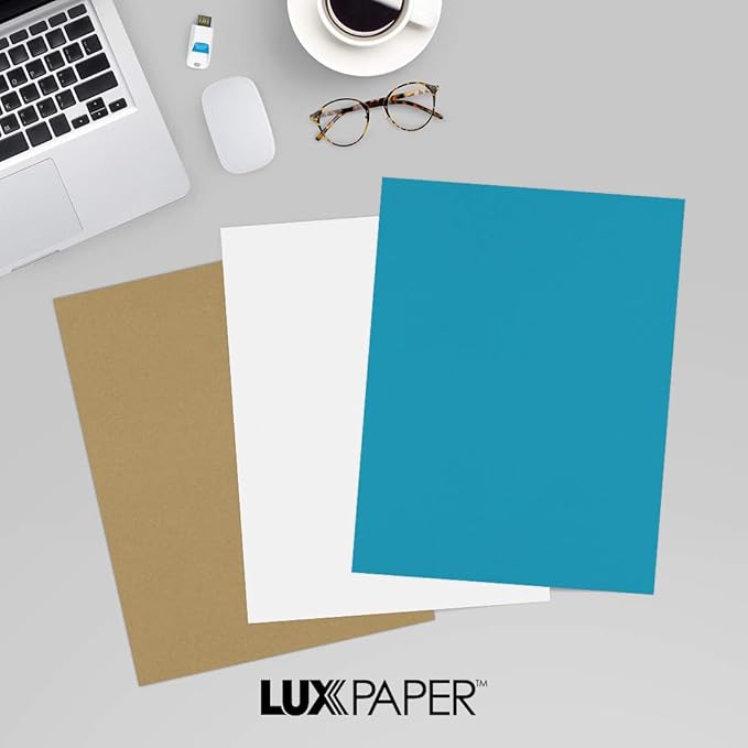 LUXPaper 8.5" x 11" Paper | Letter Size | Bright Blue | 60lb. Text | 250 Qty