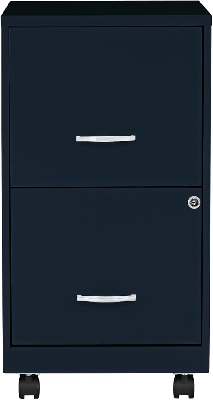 Lorell LYS SOHO File/File Mobile File Cabinet, Navy
