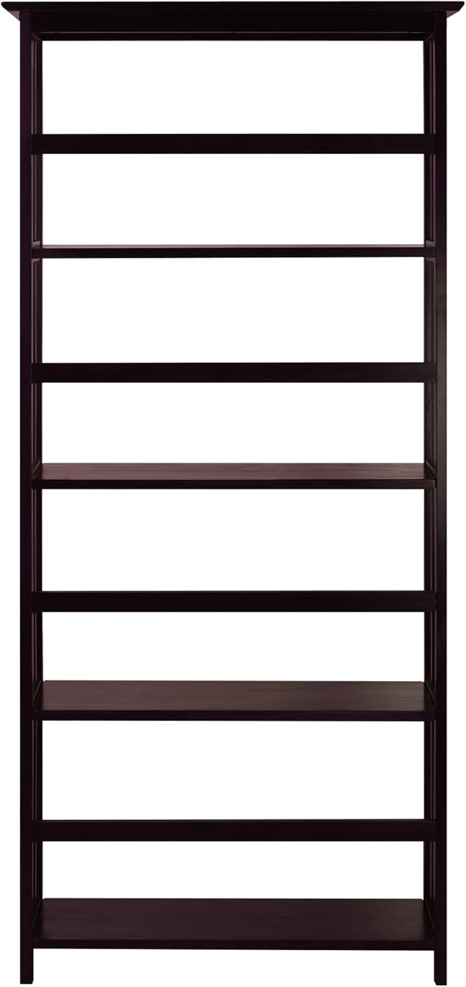 Casual Home Mission Style 5-Shelf Bookcase, Espresso