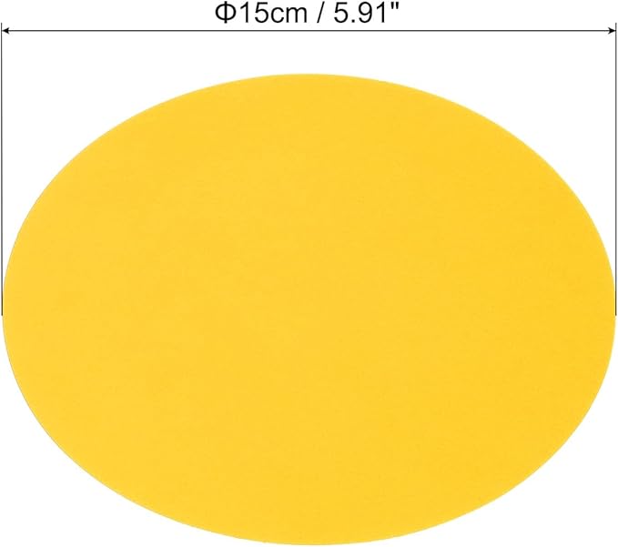 PATIKIL 5.9-inch Round Cardboard Paper, 20 Pcs 200GSM Blank Disc Circles Slices Cutouts Paper for Party Decorations DIY Craft Arts Drawing Painting Writing, Yellow
