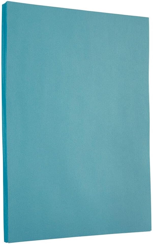LUXPaper Custom Printed 8.5" x 11" Paper | Customizable Letterhead | Personalized Logo & Text | Letter Size | Bright Blue | 60lb. Text | 100 Qty