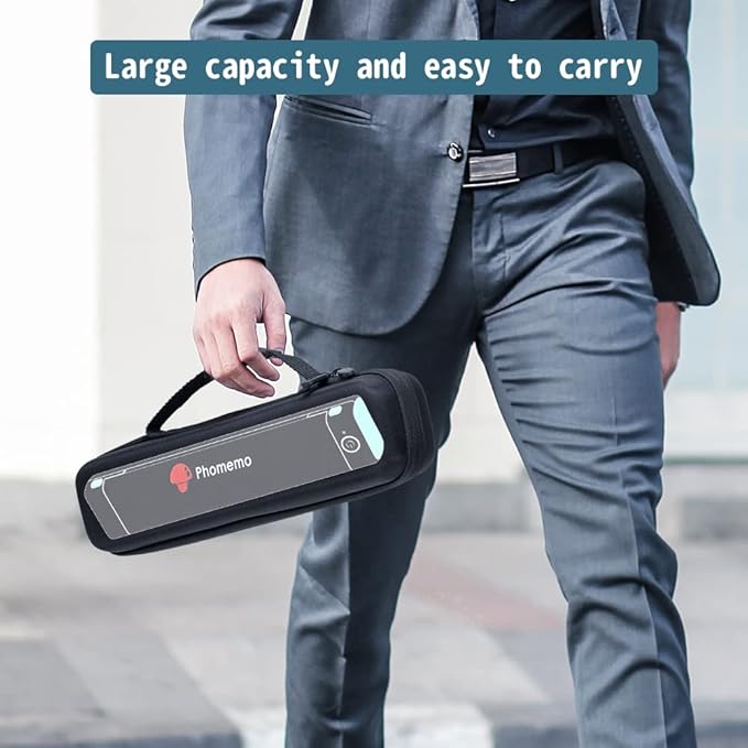 Phomemo Case, Compatible with M08F/D810/P831/TP81 Letter & A4 Portable Printer, for Itari A886, TATTMUSE A887 Mobile Travel Printer Storage Holder Paper & USB Cable(Box Only)