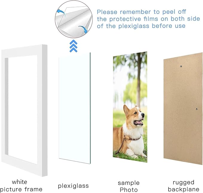 Picture Frames, Picture Collage Wall Decor 10 PCS, Gallery Wall Frame Set for Wall Mounting or Tabletop Display, Multi Sizes Including 8x10, 5x7, 4x6 Family Photo Frames White