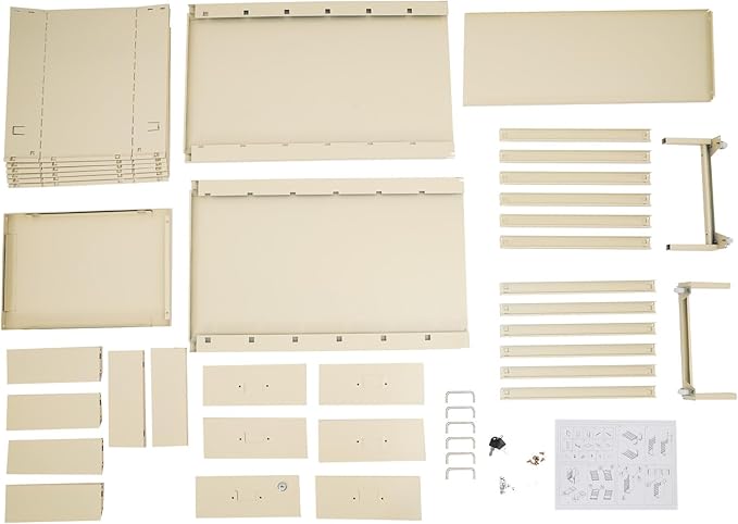 Vertical File Cabinets | 6 Drawer File Cabinet with Lock | Steel Lockable Storage Cabinets | Metal S-torage Cabinet for Home Office | storage A4/F4/Letter/Legal | With 4 Wheels | 2X Keys (Beige)