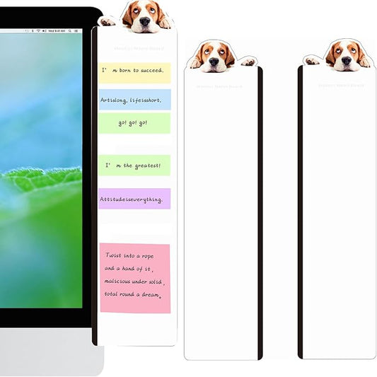 Office Desk Accessories 2pcs Multifunction Computer Monitor Memo Board - Transparent Computer Side Panel Memo Creative Monitor Side Panel Suitable for Office Home Desktop (Monitor Memo Board 14)