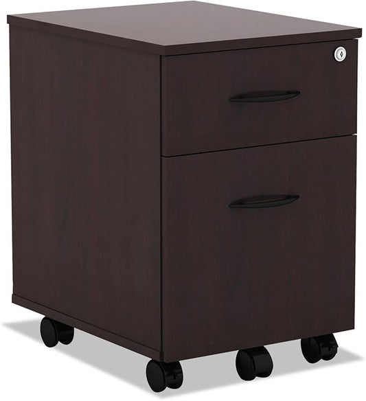 Alera ALE Valencia Series Mobile B/F Pedestal, 15 7/8w x 19 1/8d x 22 7/8h, Mahogany