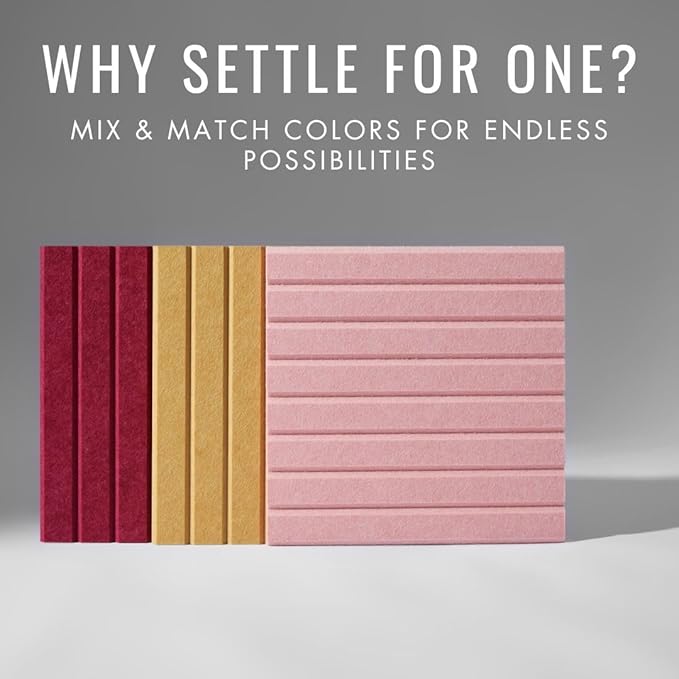 Large Bulletin Board 48x36 - Office Wall Organizer to Replace Your Old Cork Boards for Walls for Office Decor -12-Pack Felt Wall Panels to Use in Home Office Decor, Classroom Decor (Burgundy)