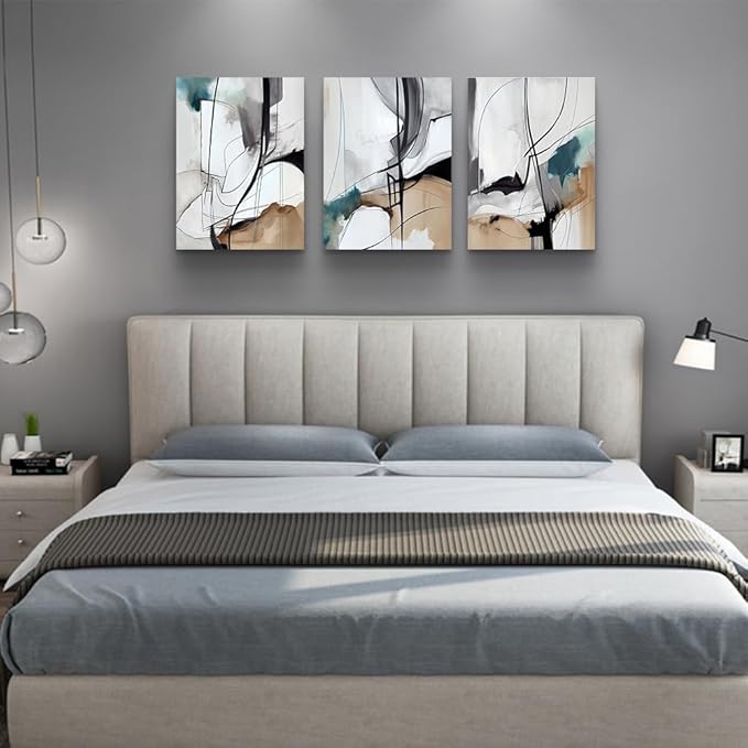 DZRWUBHS Canvas Wall Art For Living Room Wall Decor For Bedroom Modern Family Canvas Art Office Decor Abstract Wall Paintings Pictures Artwork Ready To Hang Room Home Decorations 12" X 16" 3 Piece