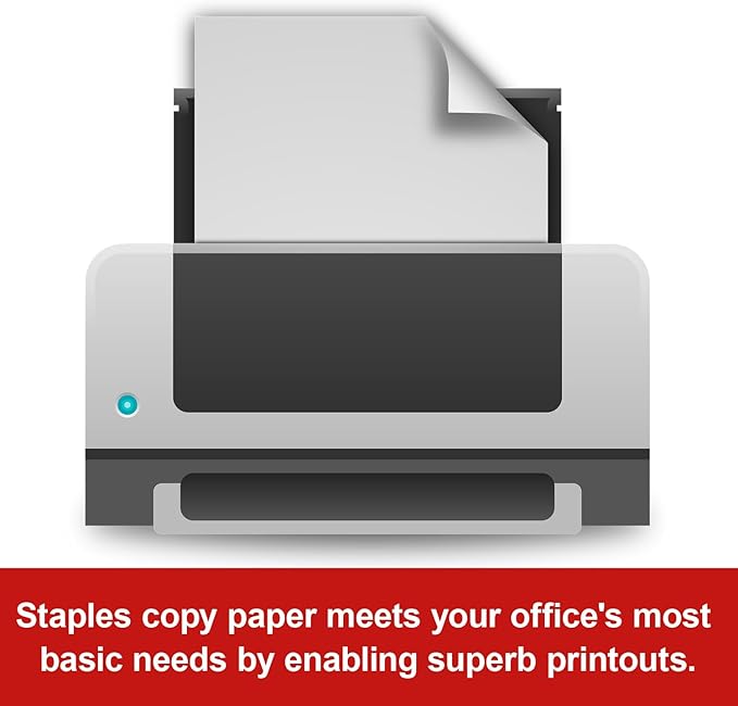 Staples Copy Paper, 11" x 17", 92 Brightness, 20 lbs., Ledger Size Paper, For Office, School & Home
